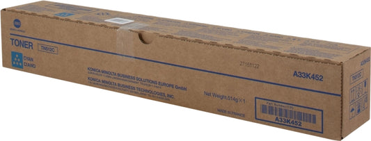 Konica Minolta TN512 Cyan Original Toner Cartridge - TN512C/A33K452