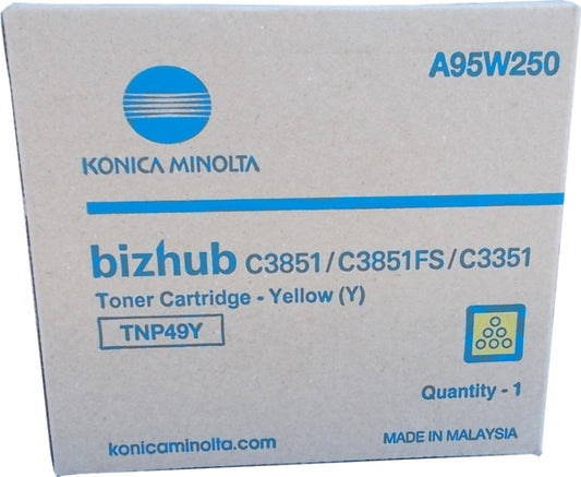 Konica Minolta TNP49 Yellow Original Toner Cartridge - TNP49Y/A95W250