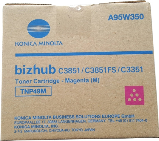 Konica Minolta TNP49 Magenta Original Toner Cartridge - TNP49M/A95W350