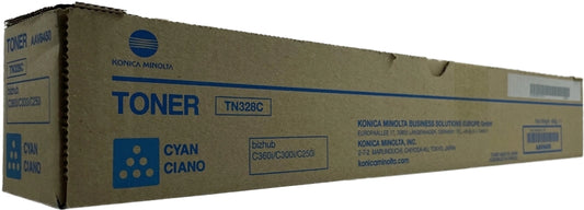Konica Minolta TN328 Cyan Original Toner Cartridge - AAV8450/TN328C