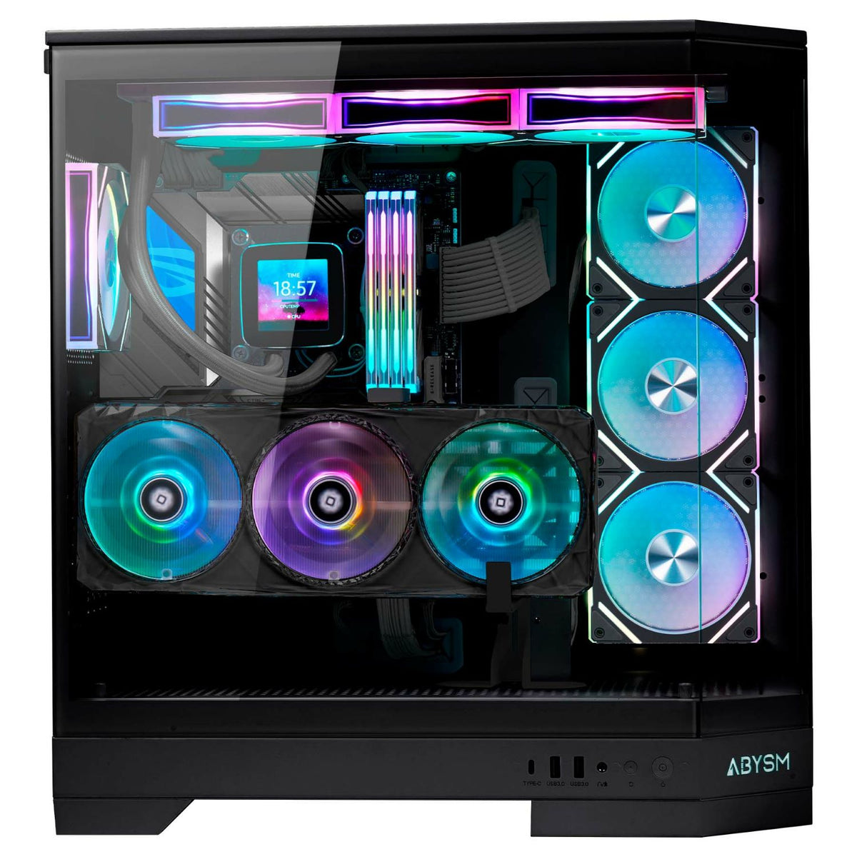 Caja Abysm Danube Sava H600 ARGB ATX Negra (AB130211)