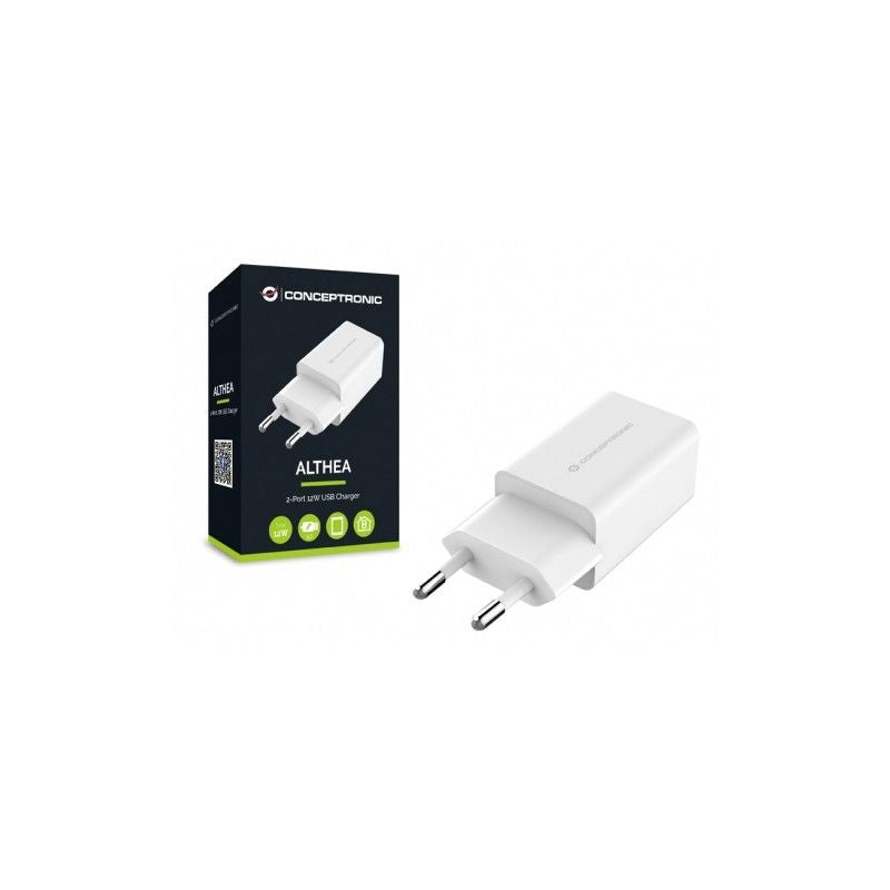 Cargador Pared CONCEPTRONIC 1USB 2.0 Blanco (ALTHEA06W)