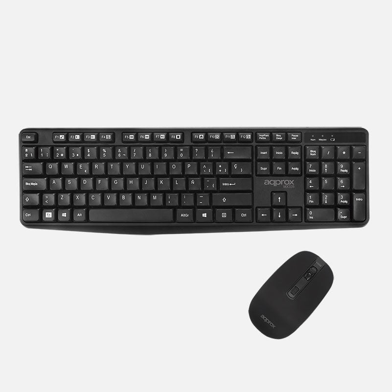 Teclado+Ratón Approx Wireless RF Negro (APPMX335)