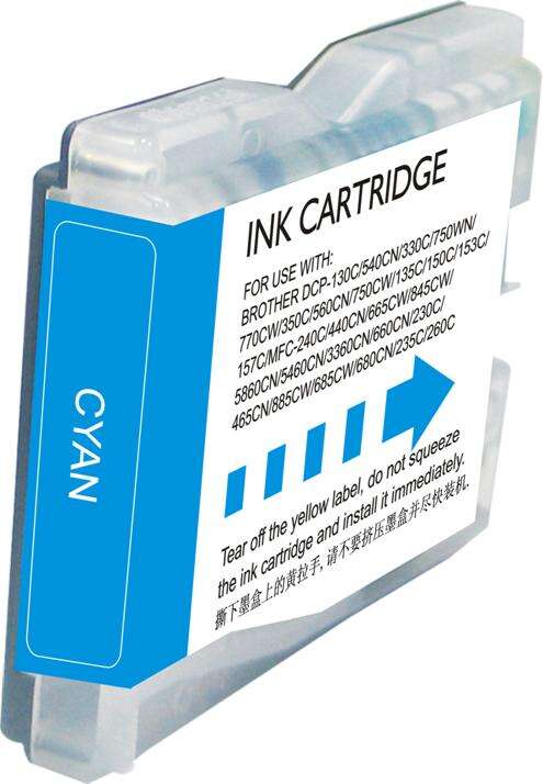 Brother LC1000XL/LC970XL Cyan Generic Ink Cartridge - Replaces LC1000C/LC970C
