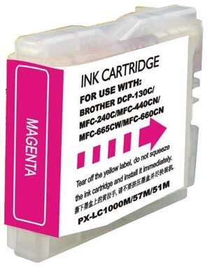 Brother LC1000XL/LC970XL Magenta Generic Ink Cartridge - Replaces LC1000M/LC970M