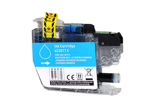 Brother LC3217 Cyan Generic Ink Cartridge - Replaces LC3217C