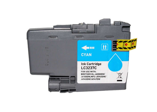 Brother LC3237 Cyan Generic Pigmented Ink Cartridge - Replaces LC3237C