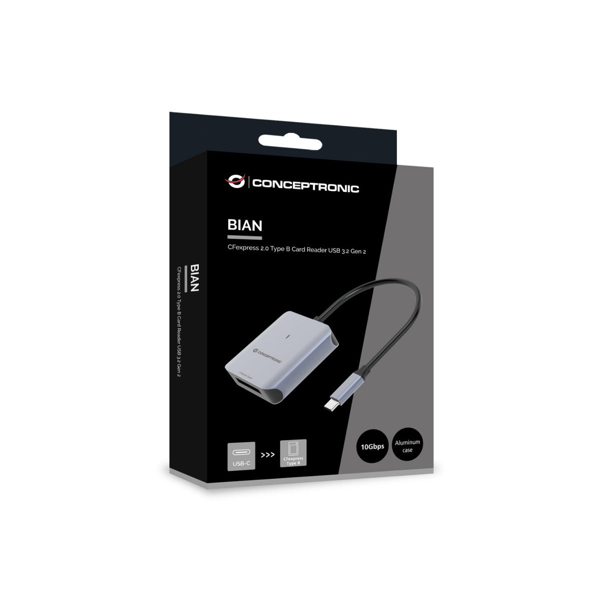 Lector Tarjetas CONCEPTRONIC USB-C 3.1 Gris (BIAN08G)