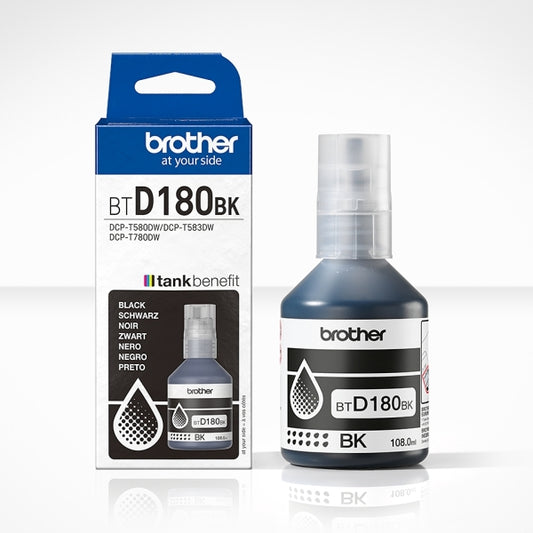 Brother BTD180BK Black Original Ink Bottle - BTD180BK