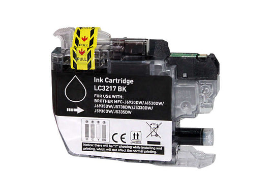 BULK - Brother LC3217 Black Generic Ink Cartridge - Replaces LC3217BK
