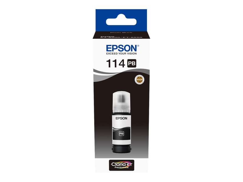 Epson 114 Black Photo Original Pigmented Ink Bottle - C13T07B140