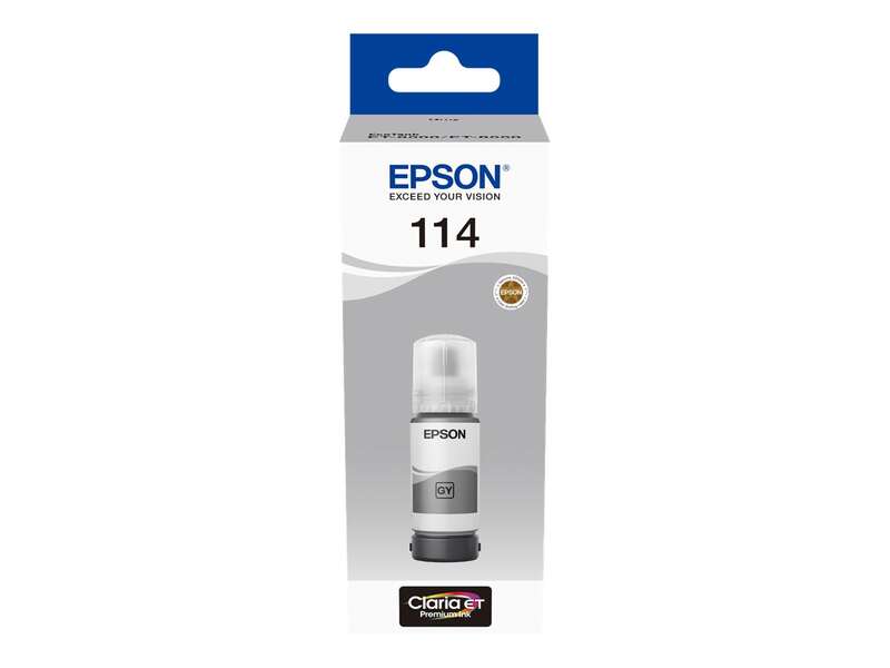 Epson 114 Gray Original Pigmented Ink Bottle - C13T07B540