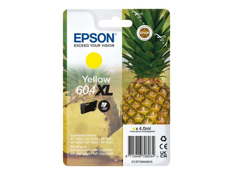 Epson 604XL Yellow Original Ink Cartridge - C13T10H44010