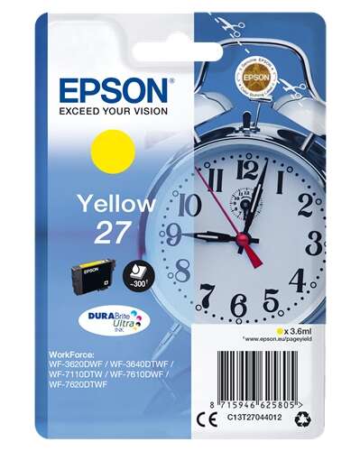 Epson T2704 (27) Yellow Original Ink Cartridge - C13T27044012