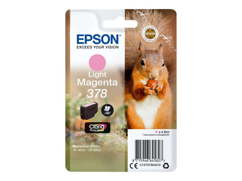 Epson 378 Magenta Light Original Ink Cartridge - C13T37864010