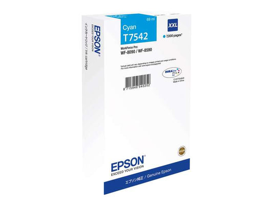 Epson T7542 Cyan Original Ink Cartridge - C13T754240/C13T75424N