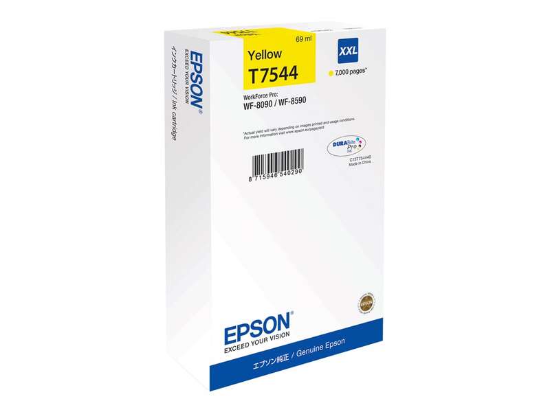 Epson T7544 Yellow Original Ink Cartridge - C13T754440/C13T75444N