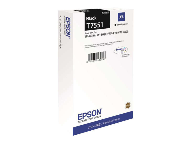 Epson T7551 Black Original Ink Cartridge - C13T755140/C13T75514N