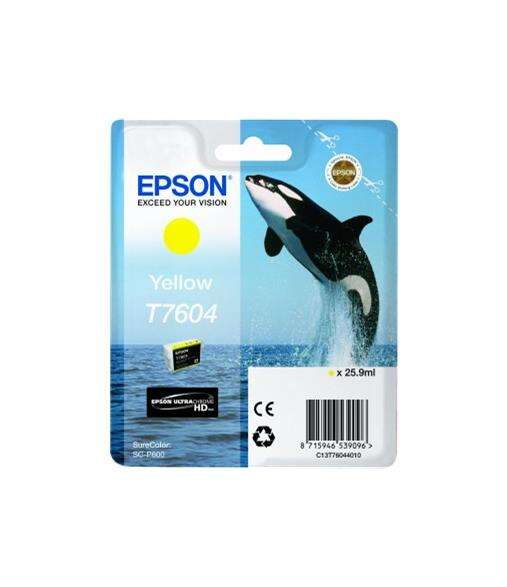Epson T7604 Yellow Original Ink Cartridge - C13T76044010