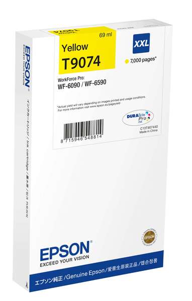 Epson T9074 Yellow Original Ink Cartridge - C13T907440