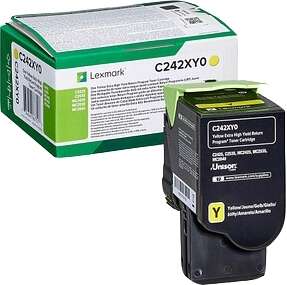 Lexmark C2425/C2535/MC2425/MC2535/MC2640 Yellow Original Toner Cartridge - C242XY0