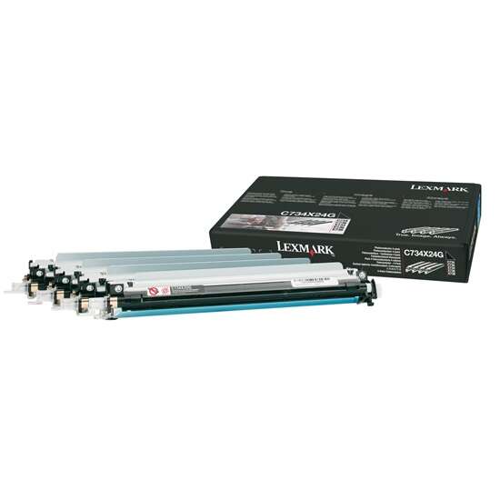 Lexmark C734X24G 4-Pack Original Image Drum Units Black, Cyan, Yellow and Magenta - C734X24G