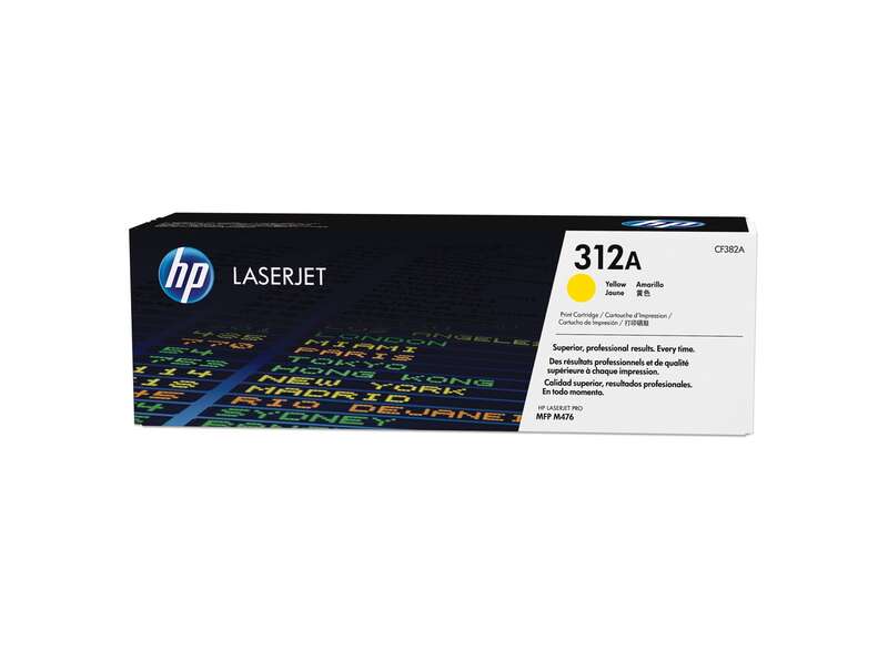 HP CF382A Yellow Original Toner Cartridge - 312A