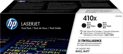 HP CF410X Black 2-Pack Original Toner Cartridges - 410X