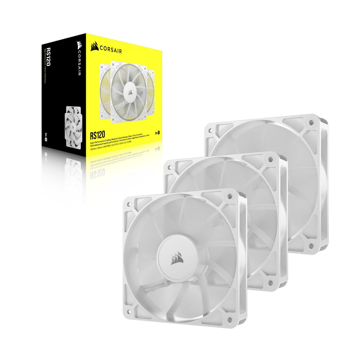 Ventilador Corsair RS120 Pack 3 Blanco (CO-9050193-WW)
