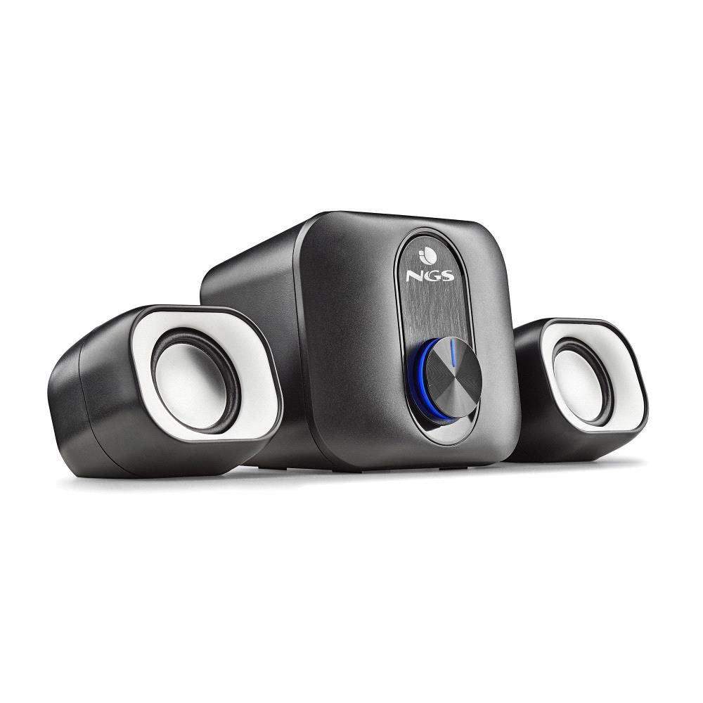 Mini Altavoces NGS 2.1 20W USB 3.5mm Negros (COMET2.1)