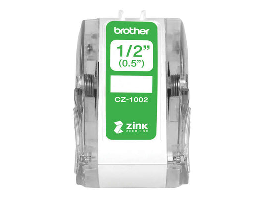 Brother CZ1002 Original Custom Size Label Roll - 12mm x 5m - Zero Ink