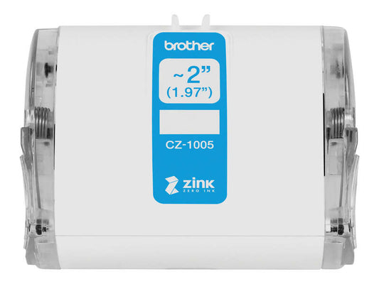 Brother CZ1005 Original Custom Size Label Roll - 50mm x 5m Width - Zero Ink