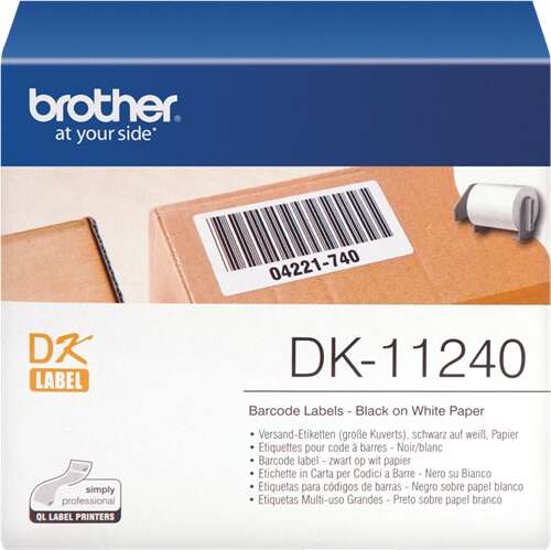 Brother DK11240 - Original Large Multipurpose Pre-cut Labels - 102x51 mm - 600 Units - Black text on white background