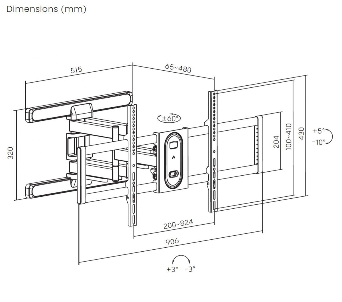 Soporte de Pared EQUIP 43"-100" Orientable (EQ650348)