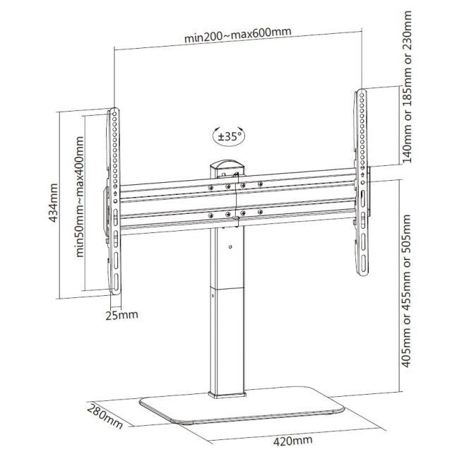 Soporte de Mesa EQUIP 32"-70" Máx. 40Kg (EQ650612)