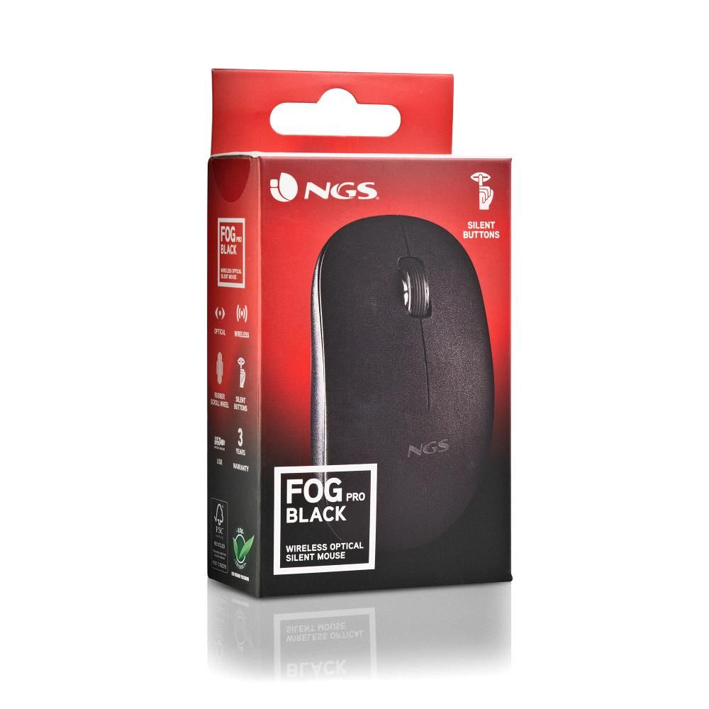 Ratón NGS FOG Pro Óptico RF 2.4GHz Negro (FOGPROBLACK)