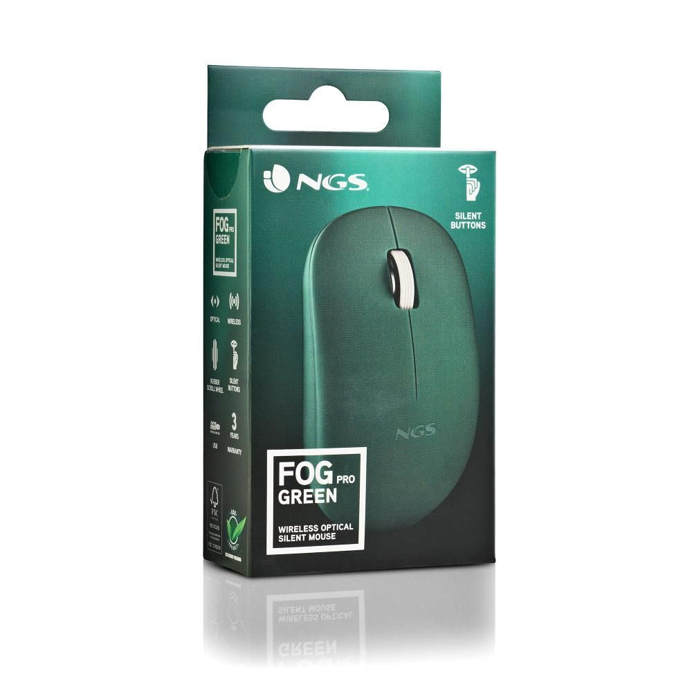 Ratón NGS FOG Pro Óptico RF 2.4GHz Verde (FOGPROGREEN)