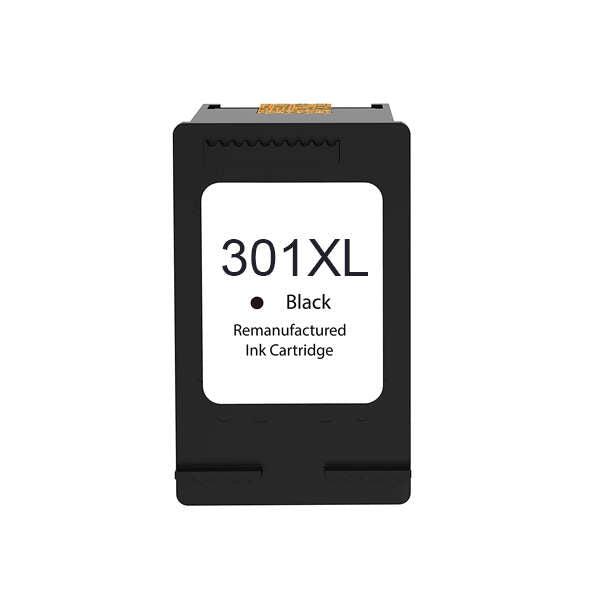 HP 301XL Black Remanufactured Ink Cartridge - Displays Ink Level - Replaces CH563EE/CH561EE