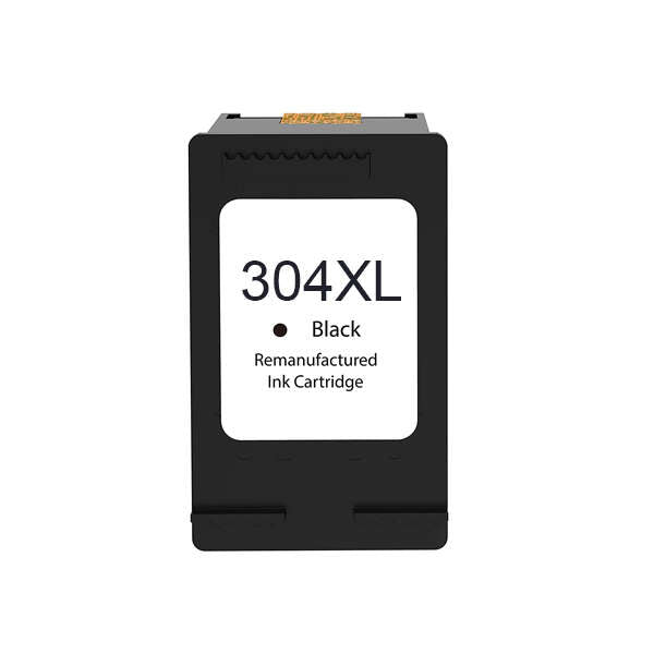 HP 304XL Black Remanufactured Ink Cartridge - Displays Ink Level - Replaces N9K08AE/N9K06AE