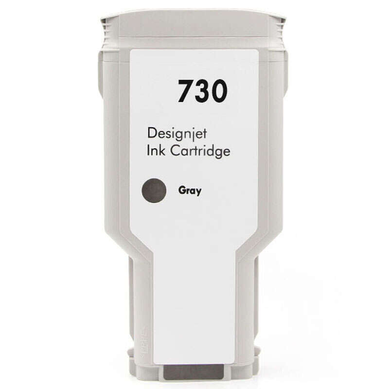 HP 730 Gray Generic Ink Cartridge - Replaces P2V72A/P2V66A