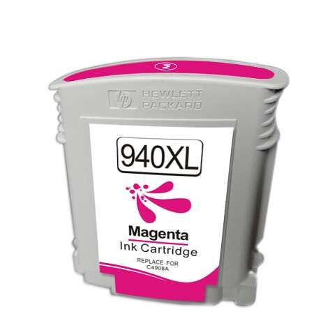 HP 940XL Magenta Generic Ink Cartridge - Replaces C4908AE