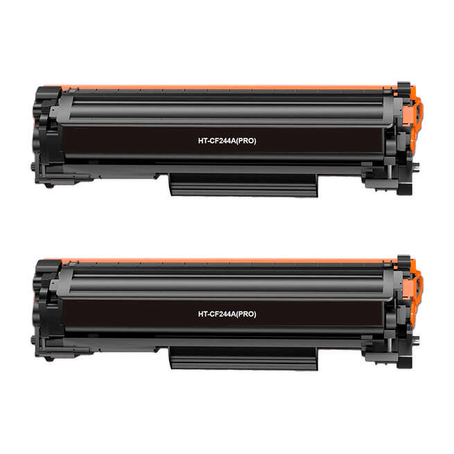 HP CF244A Black 2-Pack Generic Toner Cartridges - Replaces 44A