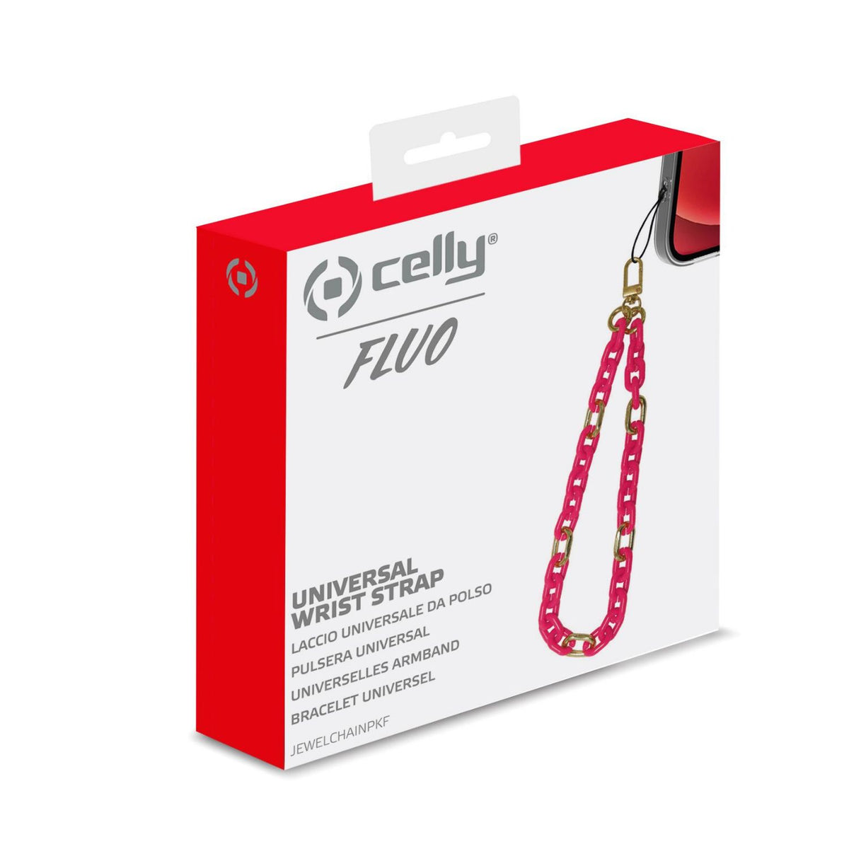 Pulsera de Sujeción CELLY Rosa Fluor (JEWELCHAINPKF)
