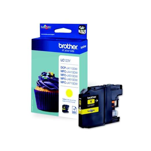 Brother LC123 Yellow Original Ink Cartridge - LC123YBP