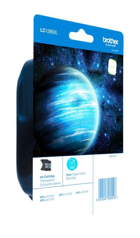 Brother LC1280XL Cyan Original Ink Cartridge - LC1280XLCBP