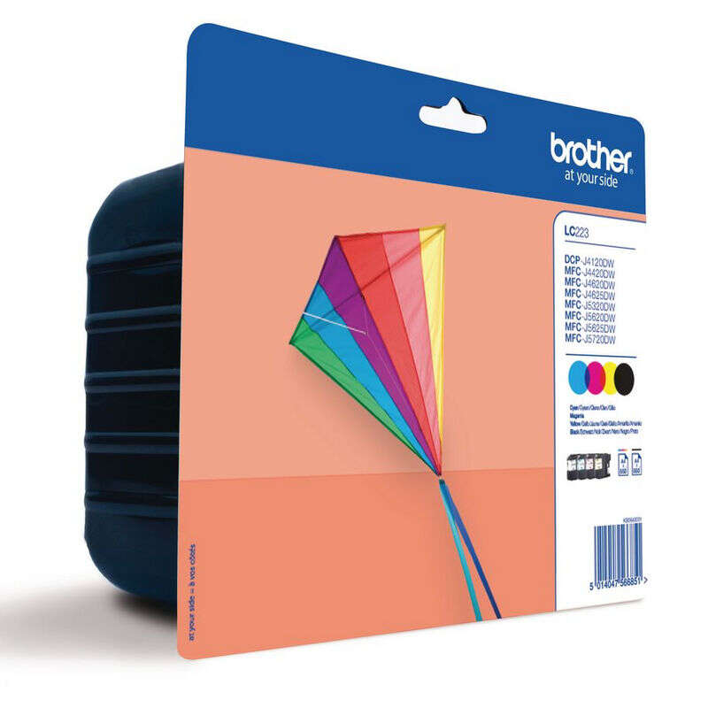 Brother LC223 4-Pack Original Ink Cartridges - LC223VALBP