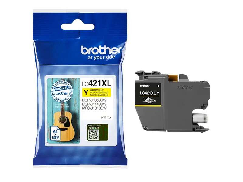 Brother LC421XL Yellow Original Ink Cartridge - LC421XLY