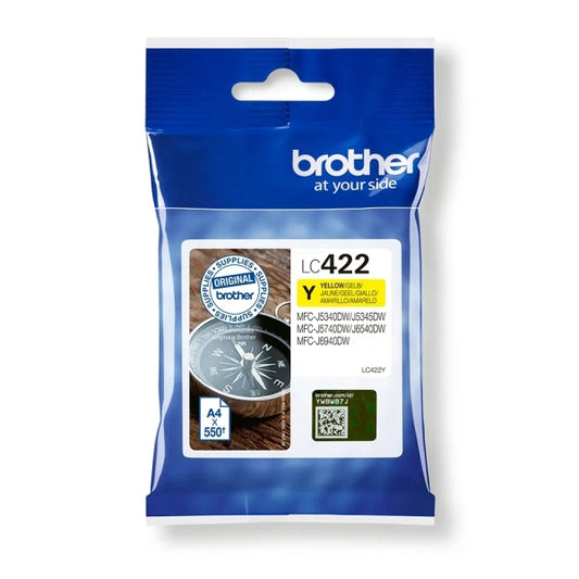 Brother LC422 Yellow Original Ink Cartridge - LC422Y
