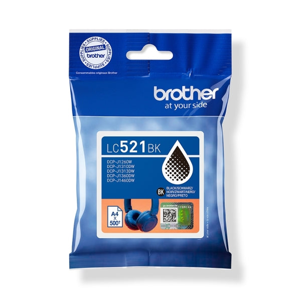 Brother LC521BK Black Original Ink Cartridge - LC521BK