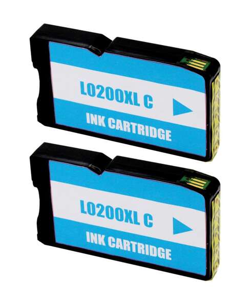 Lexmark 200XL Cyan Pack of 2 Generic Ink Cartridges - Replaces 14L0198